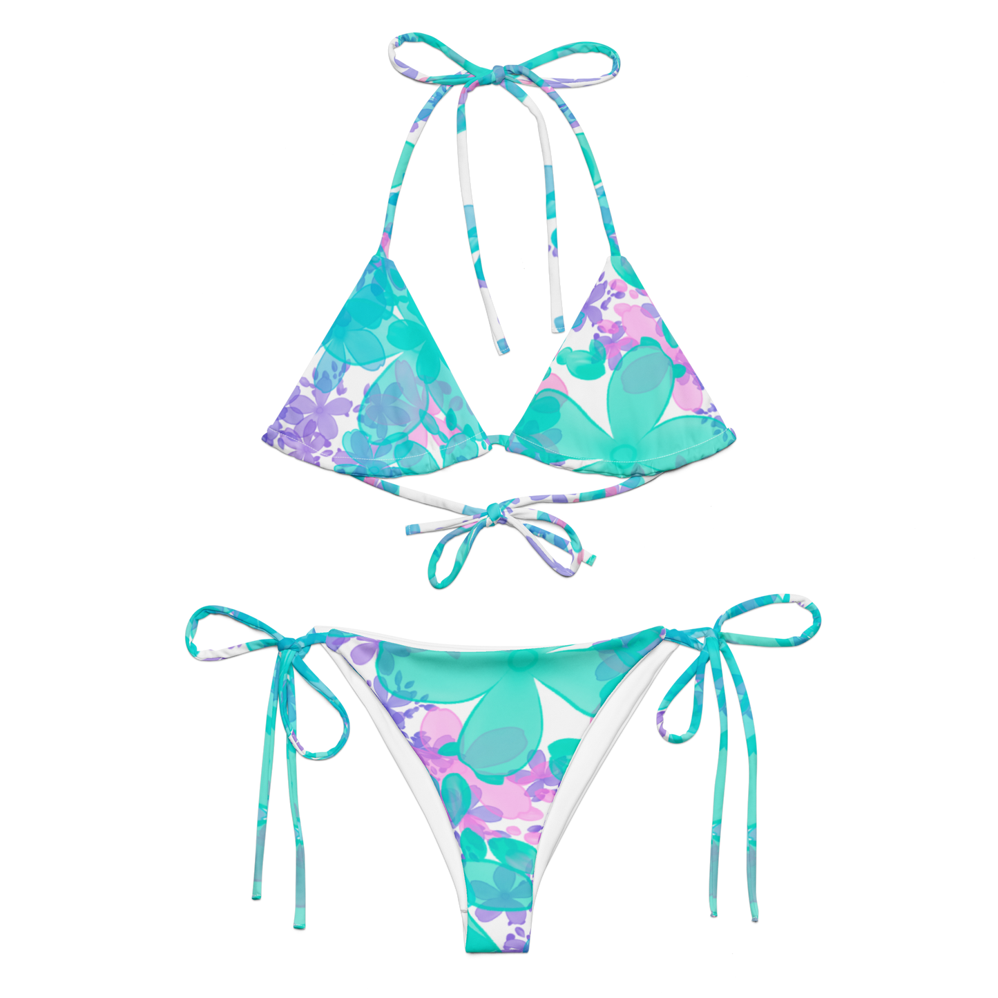 Unkle Jungle Island Flower String Bikini