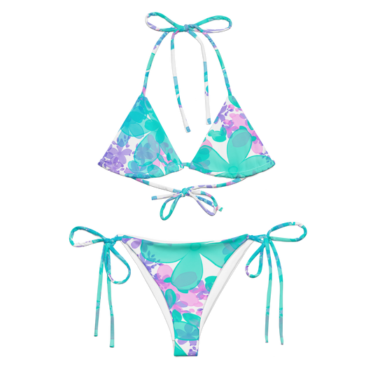 Unkle Jungle Island Flower String Bikini