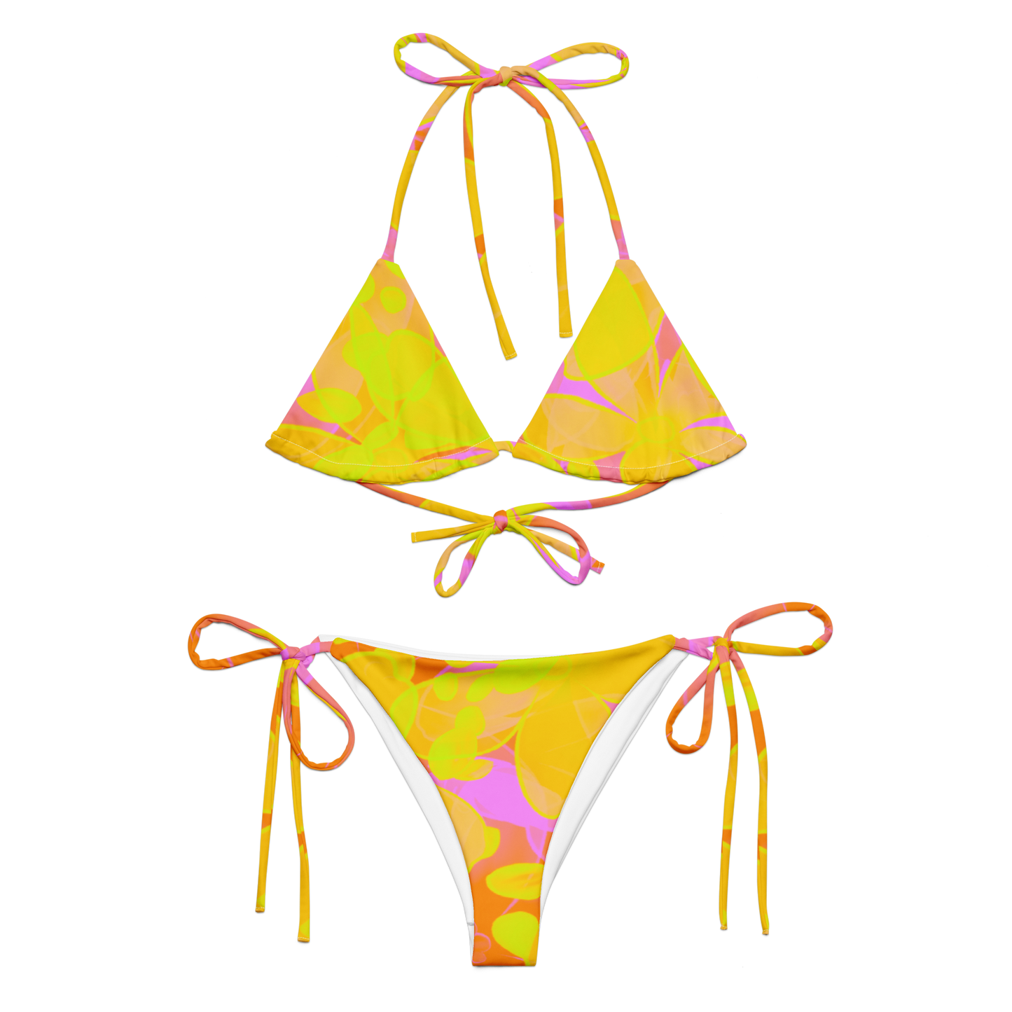 Unkle Jungle Island Flower String Bikini