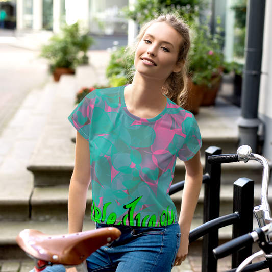 Unke Jungle Island Flower Crop Tee