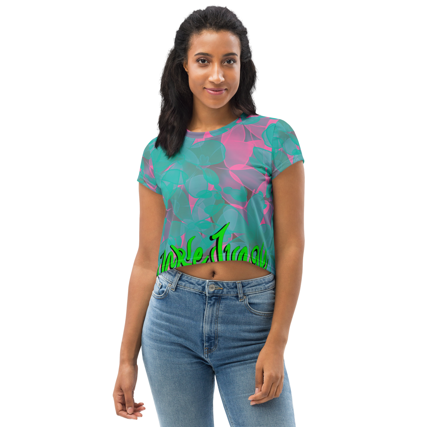 Unke Jungle Island Flower Crop Tee