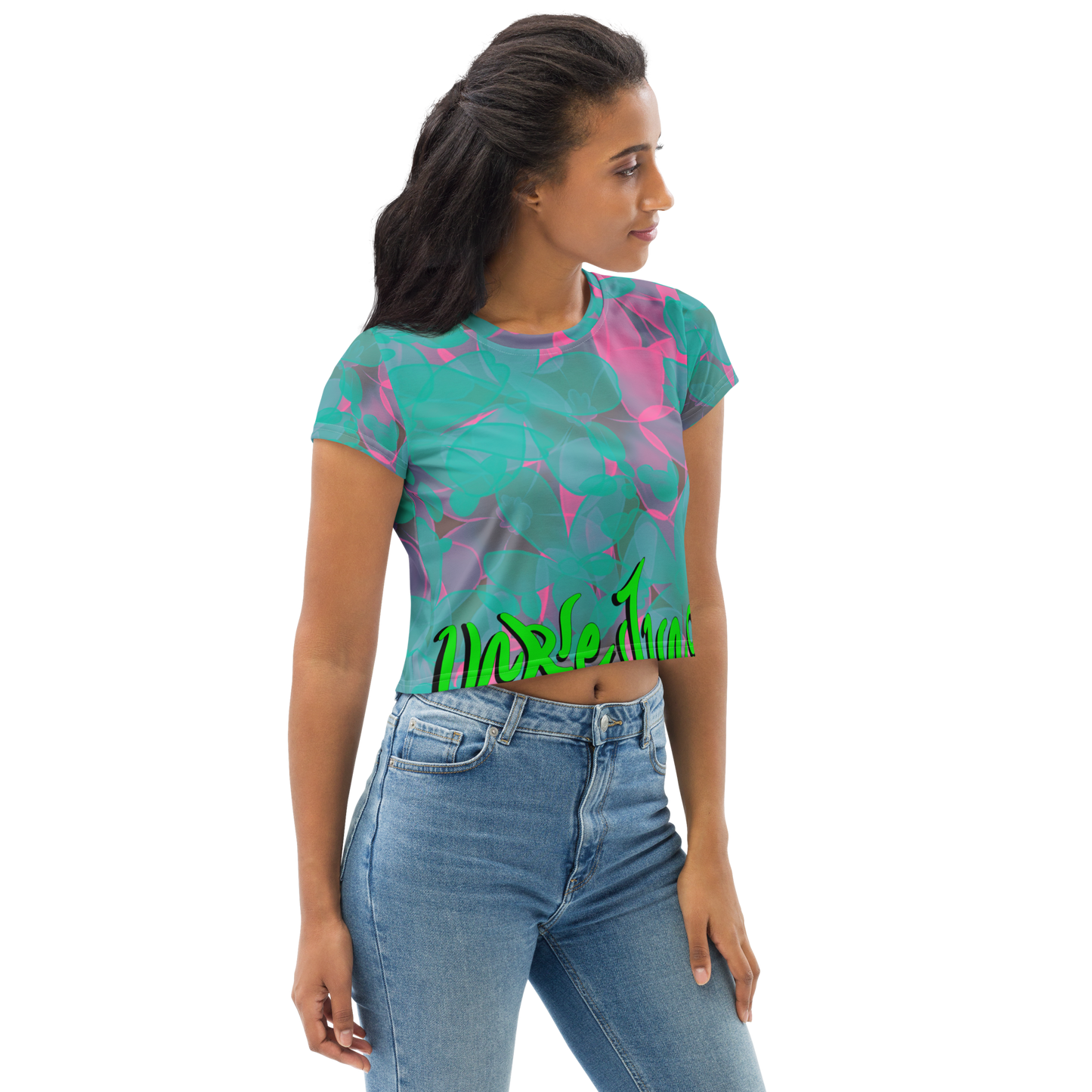 Unke Jungle Island Flower Crop Tee