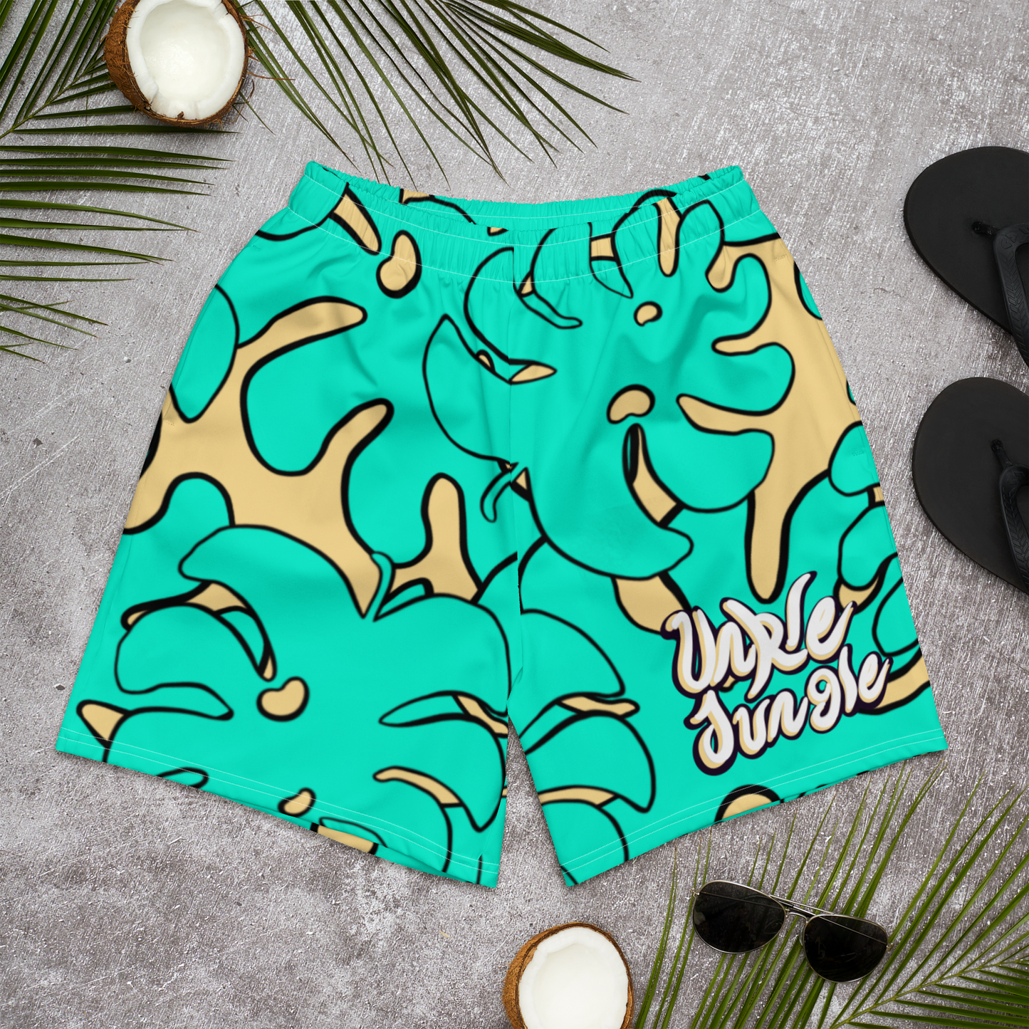 Unkle Jungle Island Leaf Athletic-cut Shorts