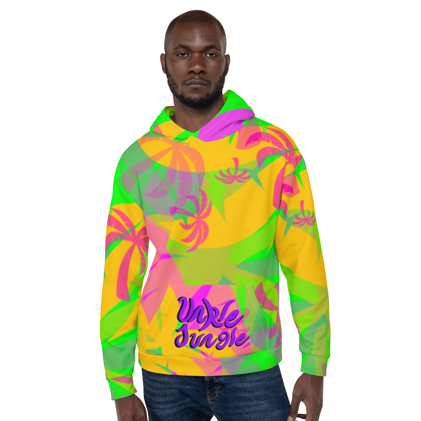 Unkle Jungle Graphic Hoodie Palm Pattern