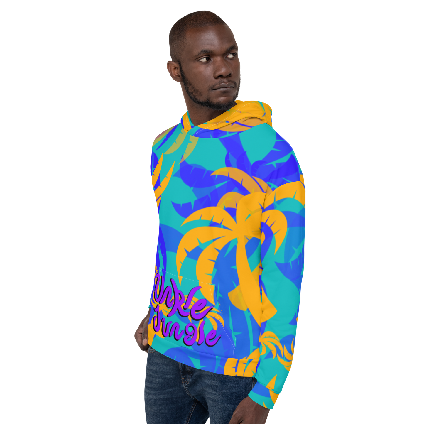 Unkle Jungle Graphic Hoodie Palm Pattern