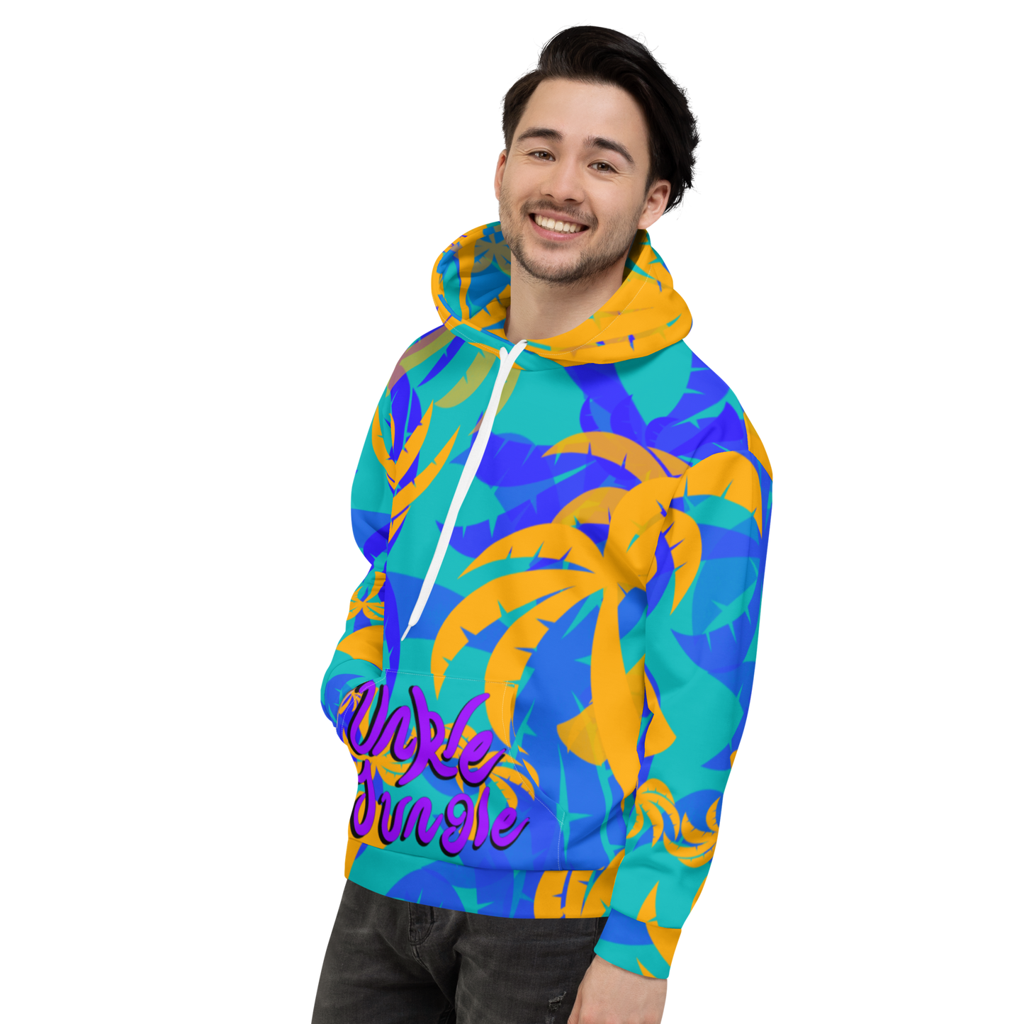 Unkle Jungle Graphic Hoodie Palm Pattern