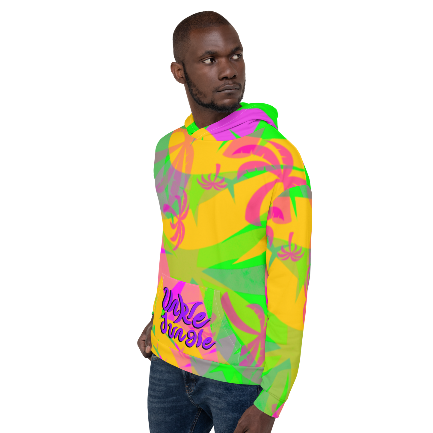 Unkle Jungle Graphic Hoodie Palm Pattern