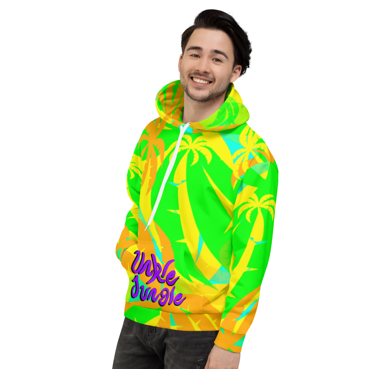 Unkle Jungle Graphic Hoodie Palm Pattern