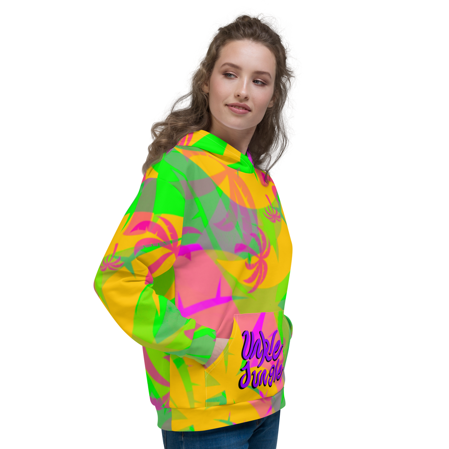 Unkle Jungle Graphic Hoodie Palm Pattern